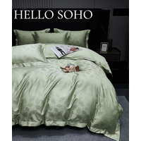 Комплект постільної білизни Soho Євро Boutique 200х230 см Leaves Olive