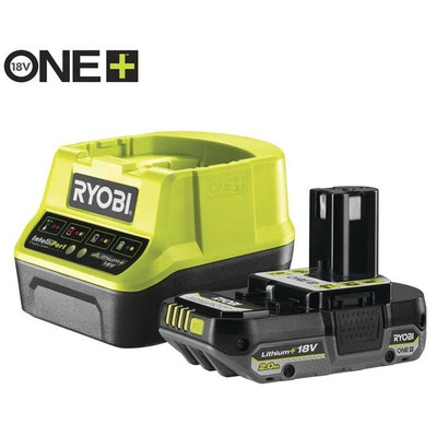 Набір акумулятора та зарядного пристрою Ryobi RC18120-120C ONE+, 18В, 2А•год, ЗП Lithium+