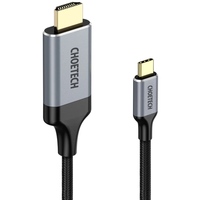 Кабель USB 3.1 Type-C M - HDMI M, 2.0m 4K 60Hz сірий Choetech