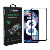 Защитное стекло BeCover для Realme 8 Black (706657)