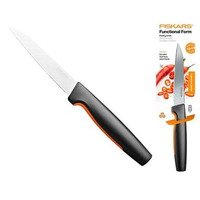 Кухонний ніж для коренеплодів Fiskars Functional Form, 11см, нержавіюча сталь, пластик, чорний