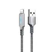 Кабель Remax RC-123i Gonyu USB - Lightning (M/M), 2.4 A, 1 м, Silver (6972174151939)