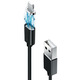 Кабель Grand-X USB - Lightning (M/M), магнитный, 1 м, Black (MG-01L)