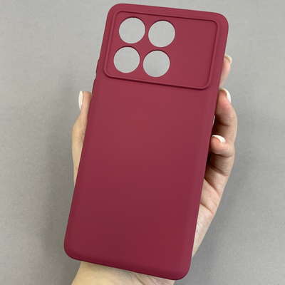 Original Silicone Case Poco X6 Pro 5G Bordo