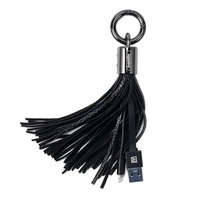 Кабель Remax RC-053i Tassel Ring USB-Lightning, 0.15м, Black (6954851260141)