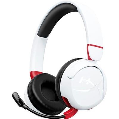 Гарнітура ігрова HyperX Cloud Mini, mini-jack/BT, 1.2м, білий-червоний