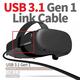 Кабель USB-Type-C Gtwin 90° Degrees Oculus Quest Gen2 Link VR USB 3.1 Gen1 5Gbps 3A 6m Black (1005003912229640UB6)