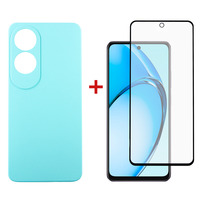 Чохол-накладка Dengos для Oppo A60 Light Blue (DG-KM-105) + захисне скло