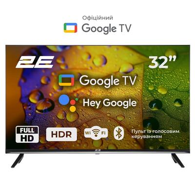 Телевізор 32" 2E LED FHD 60Hz Smart Google TV Black