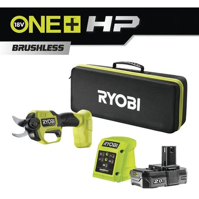 Секатор акумуляторний Ryobi ONE+ HP RY18SCXA-120T 18В акб 1х2А·год ЗП d різа 28мм 0.83кг кейс