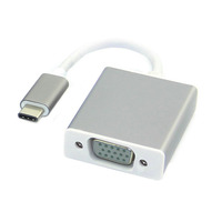 Перехідник USB3.1 Type-C --> VGA (F), білий