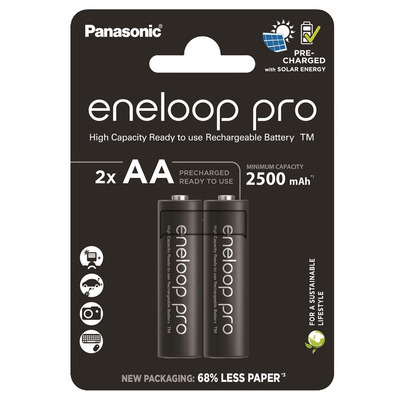 Аккумулятор Panasonic Eneloop NI-MH Pro AA 2500 мАч, 2 шт