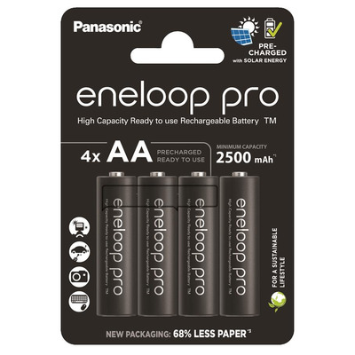 Аккумулятор Panasonic Eneloop NI-MH Pro AA 2500 мАч, 4 шт