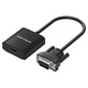 Адаптер Vention VGA - HDMI (M/F), 0.2 м, зі звуком і живленням, чорний (ACEB0)