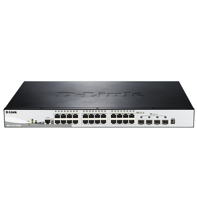 Комутатор D-Link DGS-1510-28XMP 24xGE PoE, 4xSFP+, SmartPro