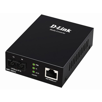 Медiаконвертер D-Link DMC-G02SC 1xGE, 1x1000BaseSX MM, 550м, SC