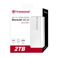 Портативний жорсткий диск Transcend 2TB USB 3.1 Type-C StoreJet 25C3S Срібний