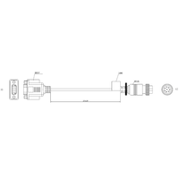 Кабель AE-MC9294-0.2(16M8A to DB15/F)