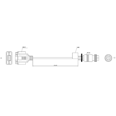 Кабель AE-MC9294-0.2(16M8A to DB15/F)