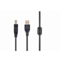 Кабель Cablexpert USB - USB Type-B V 2.0 (M/M), 3.0 м, Феритовий фільтр, чорний (CCF-USB2-AMBM-10)