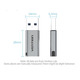 Адаптер Vention USB - USB Type-C V 3.0 (M/F) Gray (CDPH0)