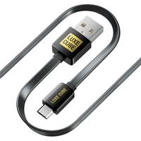 Кабель Luxe Cube Flat USB - micro USB (M/M), 1 м, черный (2231252966013)