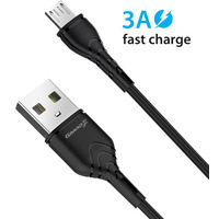 Кабель Grand-X USB - micro USB (M/M), Fast Сharge, 3 A, 1 м, Black (PM-03B)