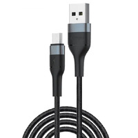 Кабель Foneng X51 Spiral Braided Cable USB - micro USB (M/M), 3 A, 1 м, Black (X51-CA-MU)