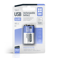 Аккумулятор USB-C ColorWay (CW-UB9V-06) Крона Li-Pol 390 mAh BL