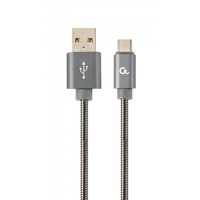 Кабель Cablexpert USB - USB Type-C V 2.0 (M/M), 1 м, серый (CC-USB2S-AMCM-1M-BG) 