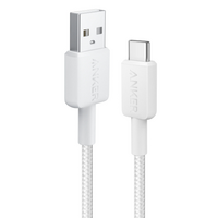 КабельANKER 322 USB-A to USB-C - 0.9m Nylon (Білий)