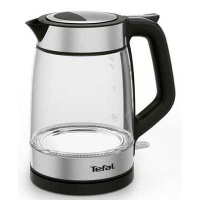 Електрочайник Tefal Glass Kettle 1.7л, скло, з підсвіткою, сріблясто-чорний