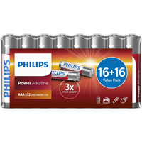 Батарейка Philips Power Alkaline AAA лужна. плівка, 32 шт