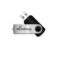 Флеш-накопитель USB2.0 16GB MediaRange Black/Silver (MR910)