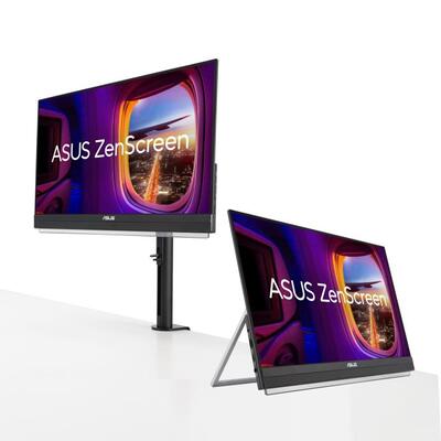 Монітор портативний Asus 21.5" ZenScreen MB229CF HDMI, USB-C, MM, IPS, 100Hz, AdaptiveSync, C-Clamp Arm