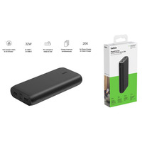 Повербанк Belkin 26000мА·год, 32Вт, USB-A/USB-C PD PPS, чорний