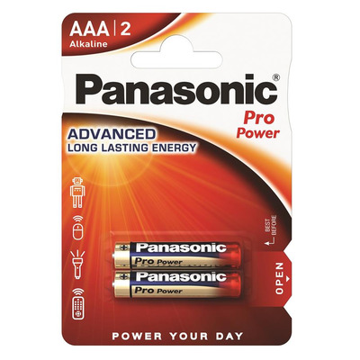 Батарейка Panasonic PRO POWER щелочная AAA блистер, 2 шт.