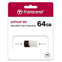 Накопичувач Transcend 64GB USB 3.1 Type-A + Type-C 890 R90/W30MB/s