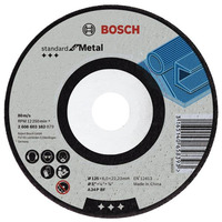 Круг Bosch Standard for Metal 125х6мм, обдирний, опуклої форми