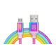 Кабель REAL-EL Premium USB - micro USB (M/M), 1 м, Rainbow (EL123500052)