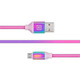 Кабель REAL-EL Premium USB - micro USB (M/M), 1 м, Rainbow (EL123500052)