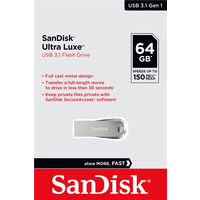 Накопичувач SanDisk   64GB USB 3.1 Type-A Ultra Luxe Срібний