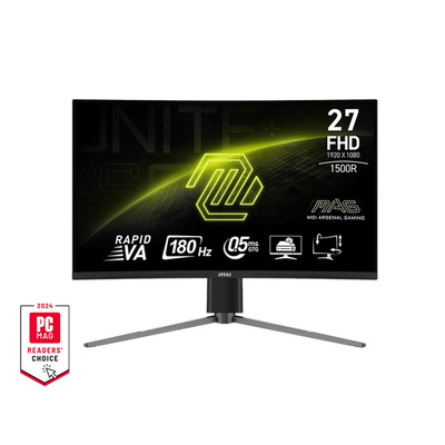 Монітор MSI 27" MAG 27C6PF 2xHDMI, DP, Audio, VA, 180Hz, 0.5ms, sRGB 93%, CURVED, AdaptiveSync, HAS