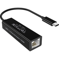 Перехідник USB-C - RJ45, Gigabit Ethernet 0,15 м, чорний Choetech