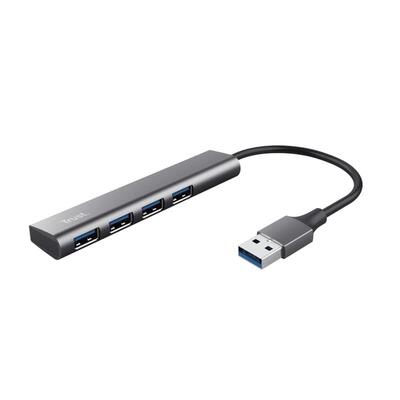 USB-хаб Trust Halyx 4-Port USB-A 3.2 Grey