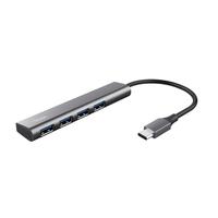 USB-хаб Trust Halyx Type-C to 4-Port USB-A 3.2 Grey