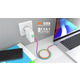 Кабель REAL-EL Premium USB Type-C - USB Type-C (M/M), 1 м, Rainbow (EL123500053)