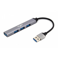 Концентратор USB Frime (1х3.0&3x2.0) Silver (FH-20050)