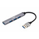 Концентратор USB Frime (1х3.0&3x2.0) Silver (FH-20050)