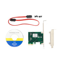 Контроллер Frime (ECF-PCIEto4SATAIII001.LP) PCI-Ex1-4xSata III, ASM1061